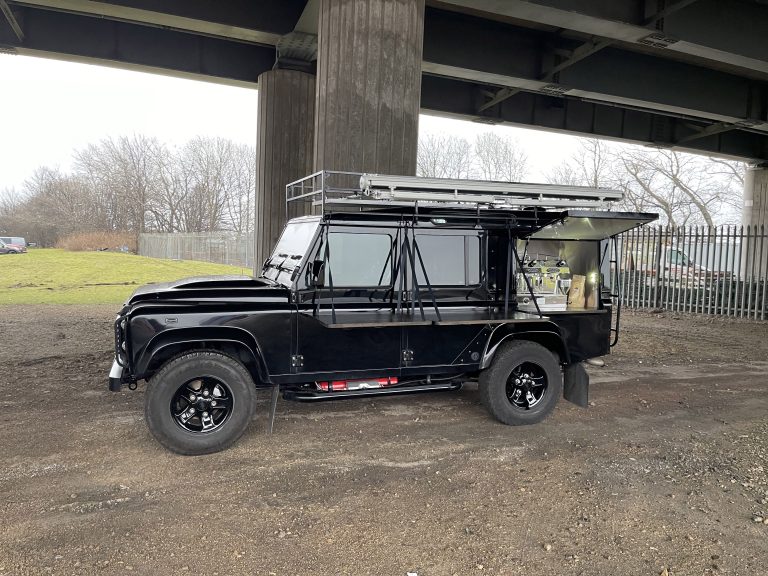 Land Rover Defender mobile coffee conversion Coffee Latino